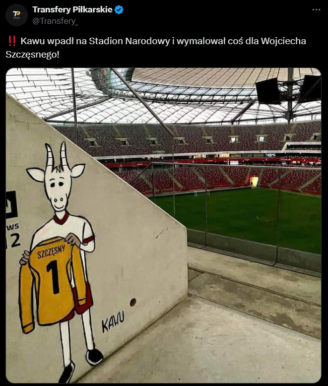 Kawu z GRAFFITI dla Wojciecha Szczęsnego na Stadionie Narodowym!